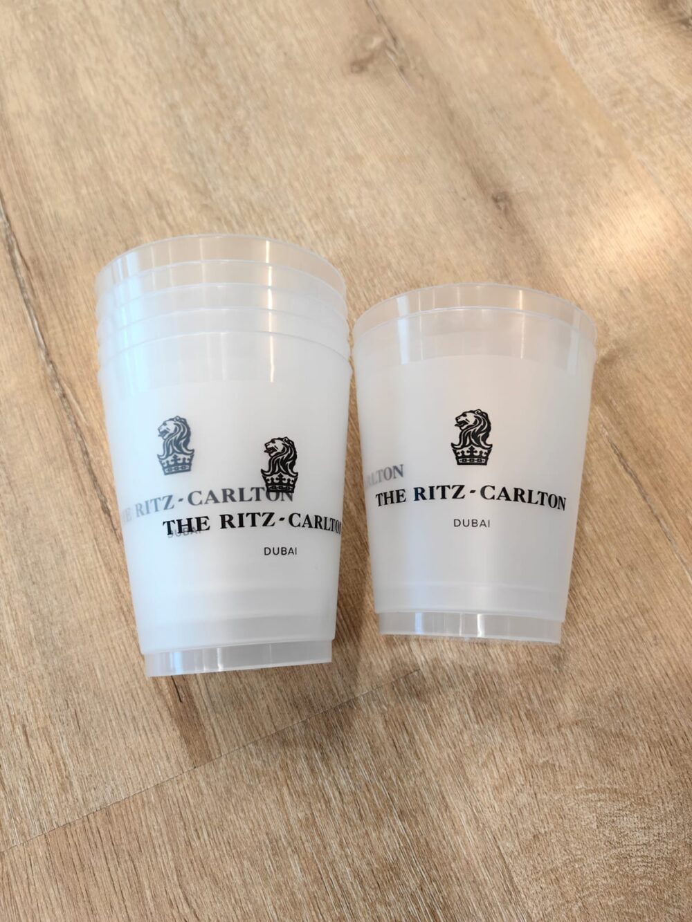 Pet cups 100pcs with logo branding 12OZ disposable